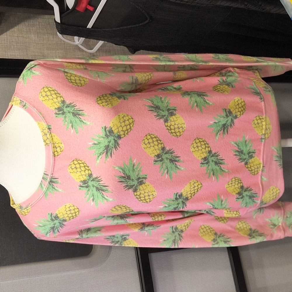 Wildfox Small Pink Graphic Pineapple Sweatshirt-Style Sweater, EUC